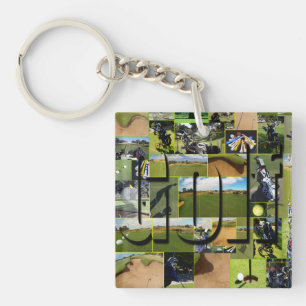 Golf Photo Collage, Key Ring
