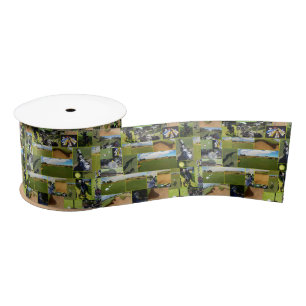 Golf Photo Collage, Satin Ribbon