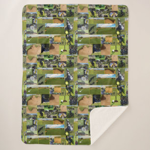 Golf Photo Collage,  Sherpa Blanket