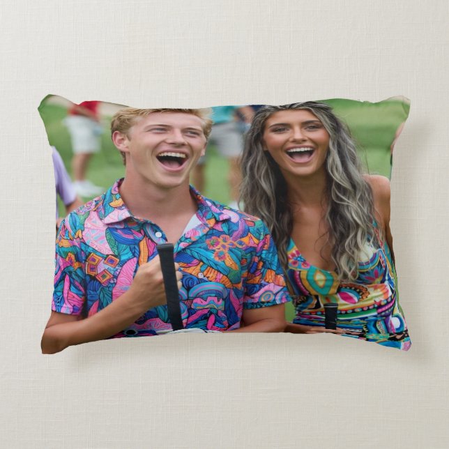 Golf Photo Customize Personalize Decorative Cushion (Front)