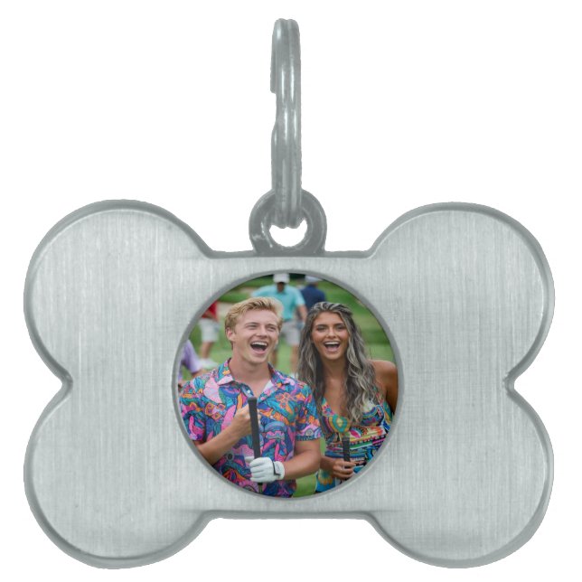 Golf Photo Customize Personalize Pet ID Tag (Front)