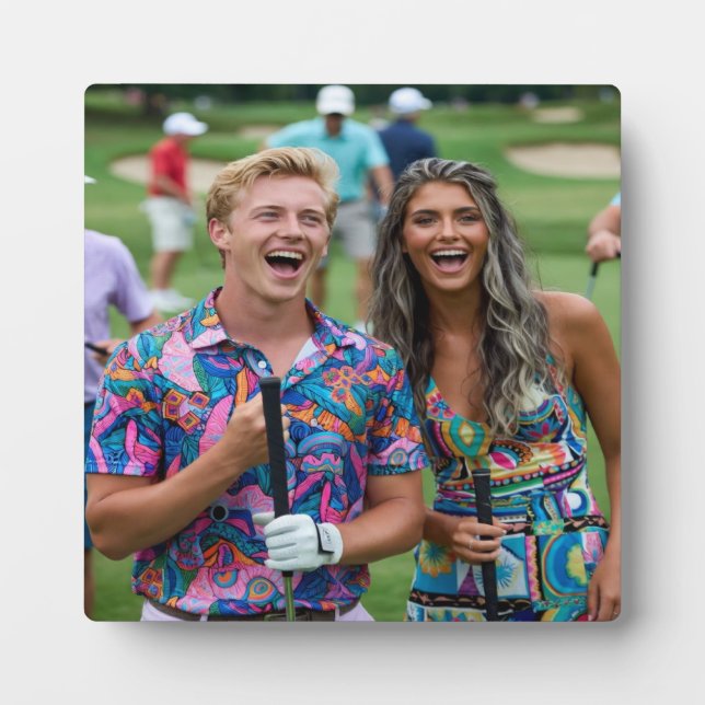 Golf Photo Customize Personalize Plaque (Front)