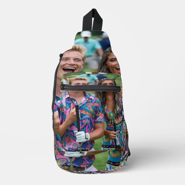 Golf Photo Customize Personalize Sling Bag (Front)