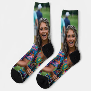 Golf Photo Customize Personalize Socks