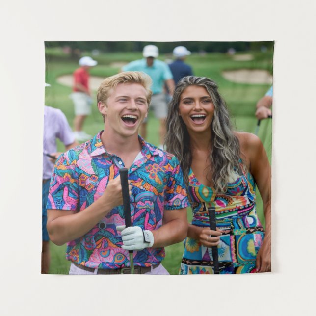 Golf Photo Customize Personalize Tapestry (Front)
