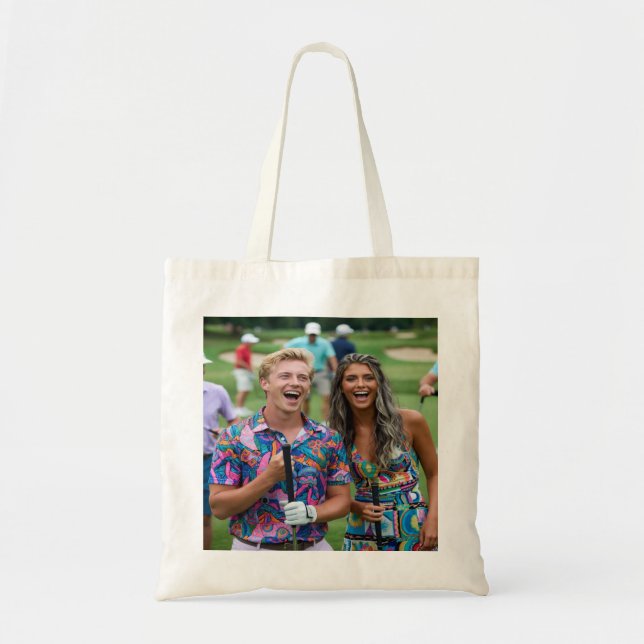 Golf Photo Customize Personalize Tote Bag (Front)