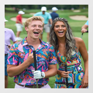 Golf Photo Customize Personalize Window Cling