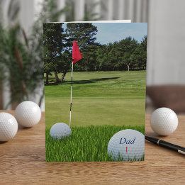 Golf Photo Fathers Day Card for Golfing Dad