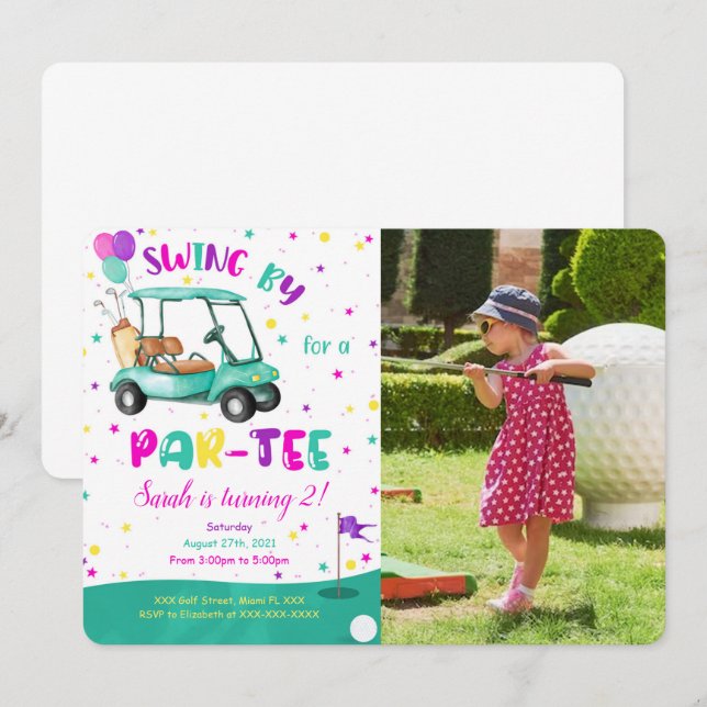 Golf Photo Invitation (Front/Back)