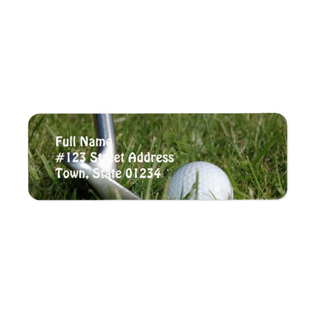 Golf Photo Mailing Label (Front)