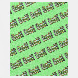 Golf Picture Logo, Large Fleece Blanket