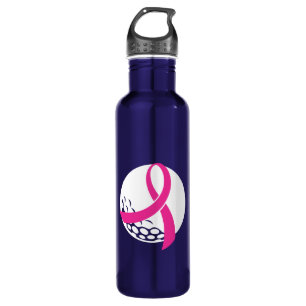 Golf Pink Ribbon Breast Cancer Awareness 710 Ml Water Bottle