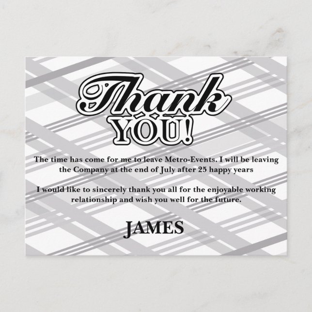 Golf, Plaid Thank You Cards (Front)