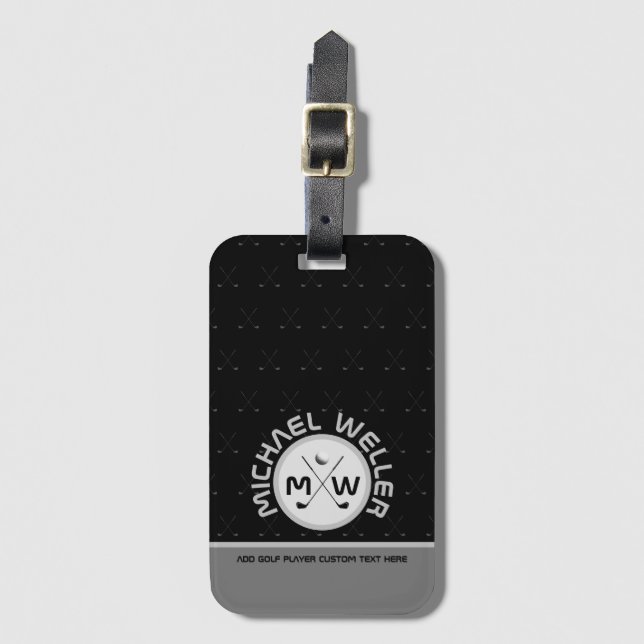 golf player baggage luggage tag (Front Vertical)