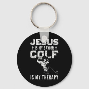 Golf Player Christian Sports Lover Gift Idea Jesus Key Ring