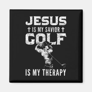 Golf Player Christian Sports Lover Gift Idea Jesus Magnet