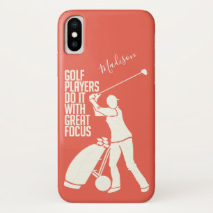 GOLF PLAYER custom name & colour phone cases