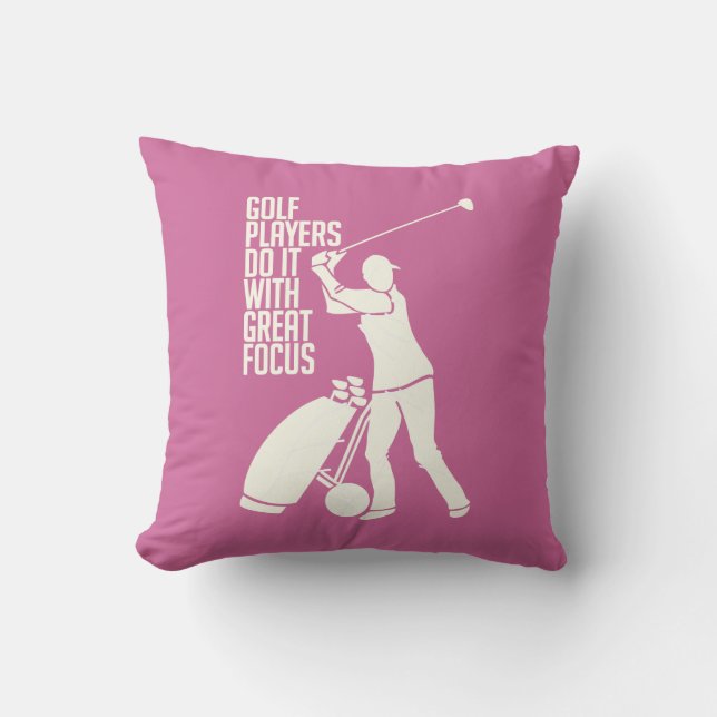GOLF PLAYER custom throw pillow (Front)
