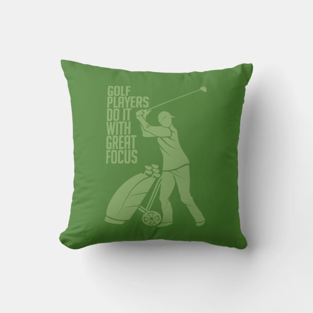 GOLF PLAYER custom throw pillow (Front)