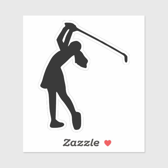 Golf player girl silhouette design (Sheet)