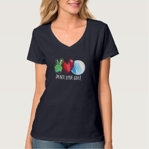 Golf Player Golfing Golf Club Peace Love Golf T-Shirt