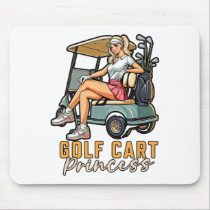 Golf Player Golfing Golfer Girl Humour Golf Cart P Mouse Mat