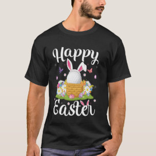 Golf Player Happy Easter Egg Hunt Bunny Ear Golf E T-Shirt