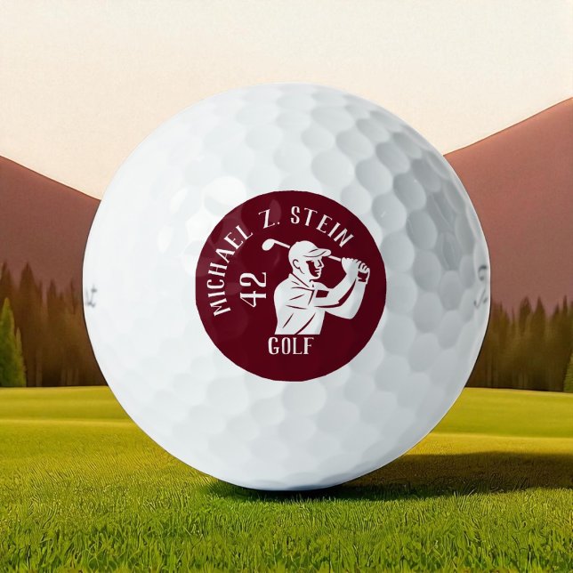 Golf Player Icon, Name and Age deep red Balls (Creator Uploaded)