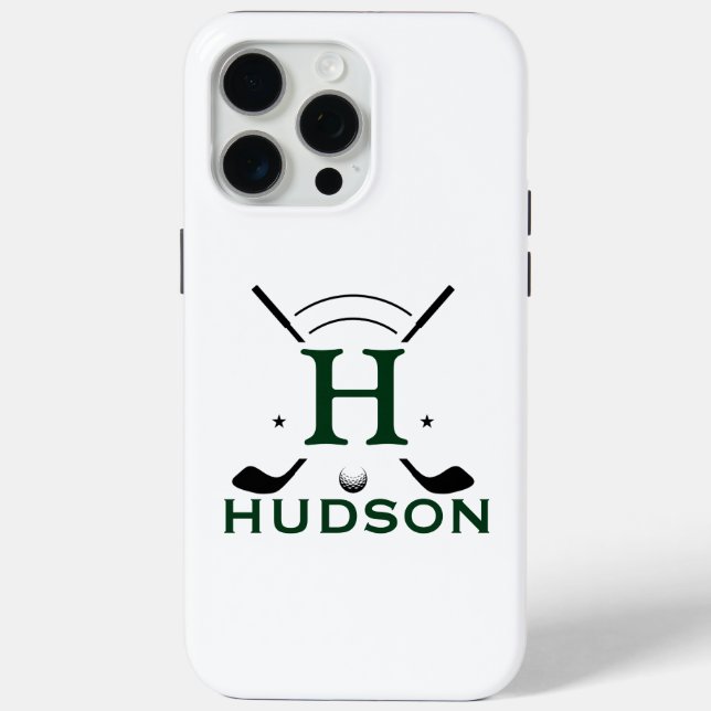 Golf Player Initial Name Custom Monogram Case-Mate iPhone Case (Back)