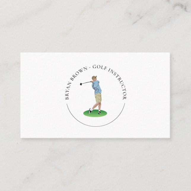Golf Player - Instructor Business Card (Front)