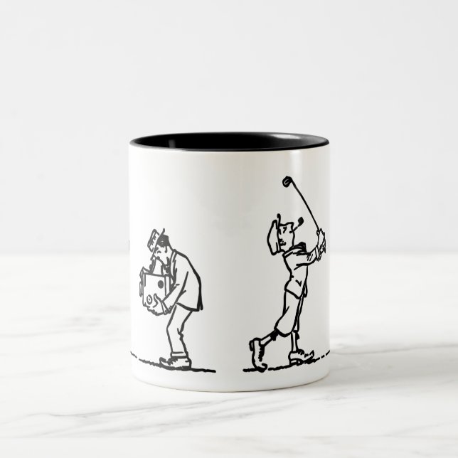Golf player - Like a Boss Two-Tone Coffee Mug (Center)