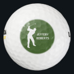 Golf Player Logo with Custom Monogram Name Balls<br><div class="desc">Golf Player Logo with Custom Monogram Name design for you. You can change the background colour via clicking the "Customise it" button.</div>