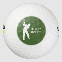 Golf Player Logo with Custom Monogram Name