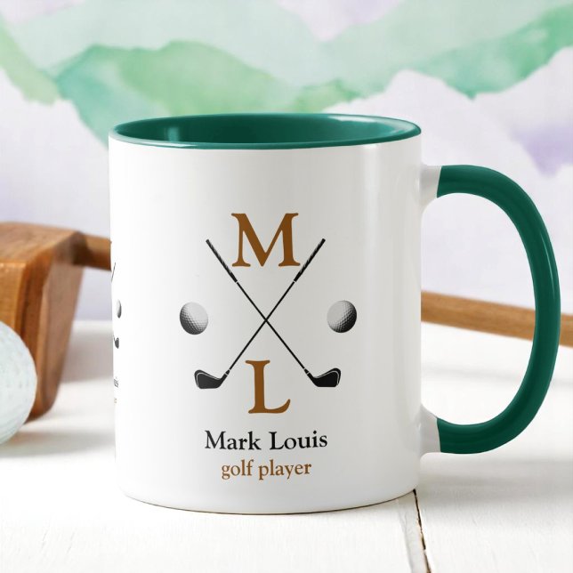 Golf Player Monogram Logo Mug (Creator Uploaded)