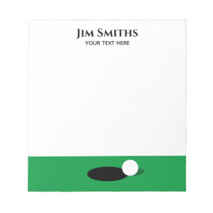 Golf player notepad - custom golfing gift ideas