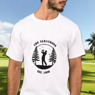 Golf Player Pine Trees Add Name T-Shirt