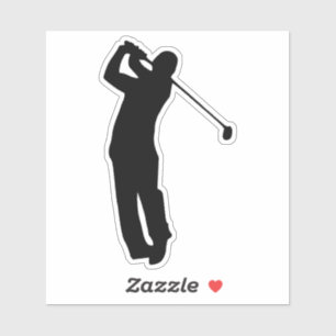 Golf player silhouette design