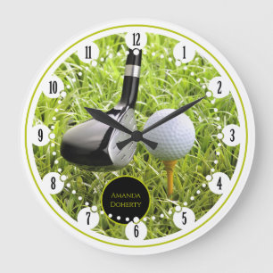 Golf Player   Sports Gifts Large Clock