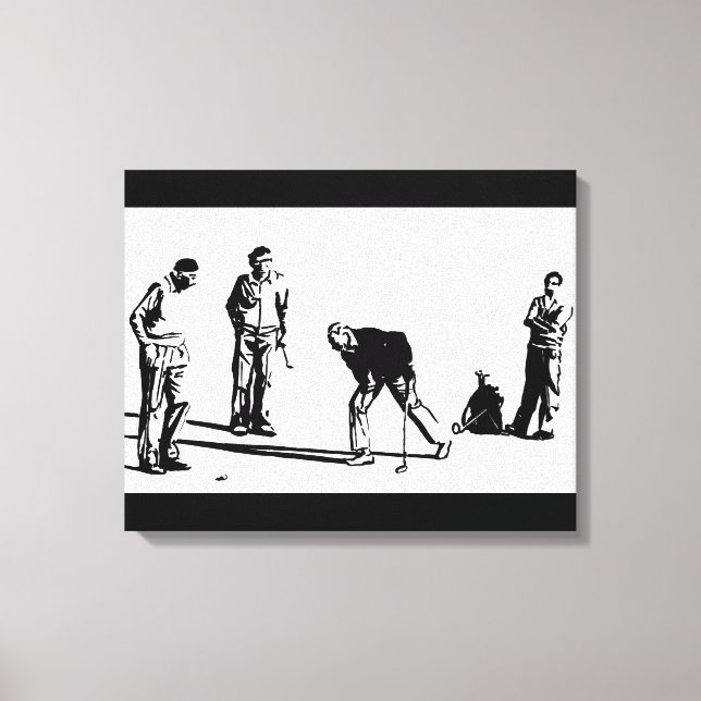 Golf Players Canvas Print (Front)