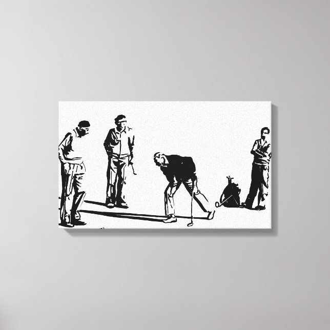 Golf Players Canvas Print (Front)