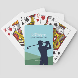 Golf Player's Golf-Club Golfers Blue Playing Cards