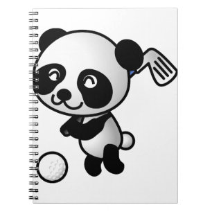 Golf Playing Panda Notebook