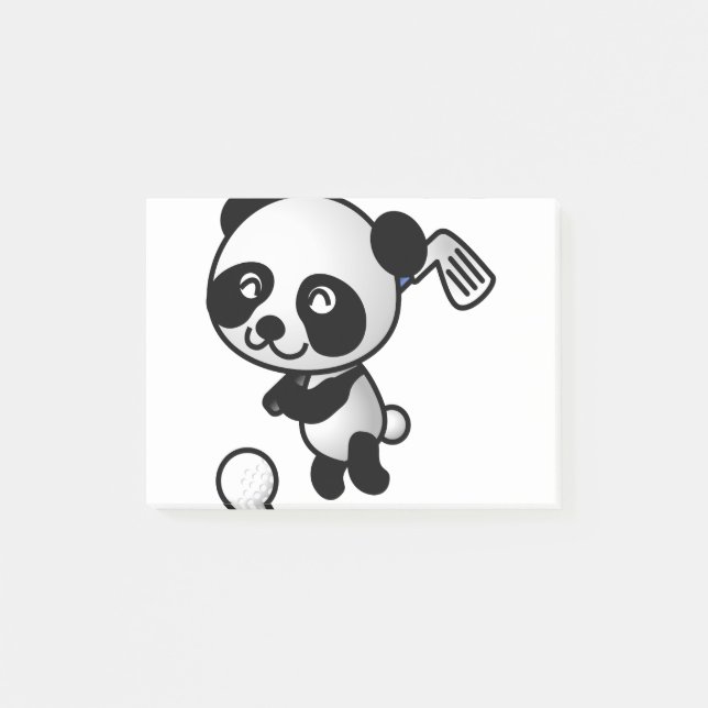 Golf Playing Panda Post-it Notes (Front)