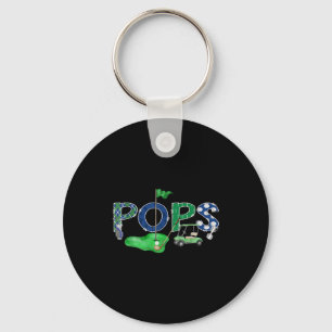 Golf pops hole in one golf 1st birthday boy party  key ring