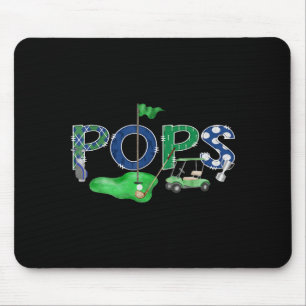 Golf pops hole in one golf 1st birthday boy party mouse mat
