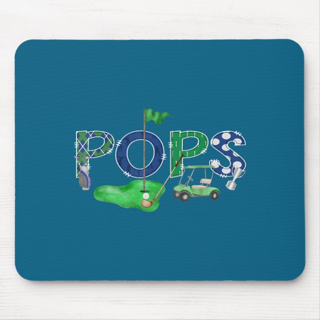 Golf Pops Hole One 1st Artwork Mouse Mat (Front)