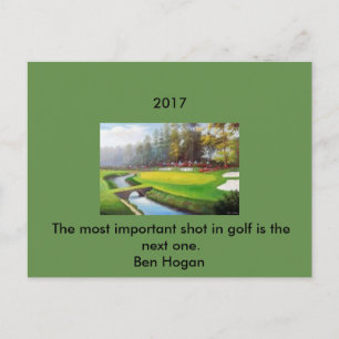 Golf Postcard with a Ben Hogan quote