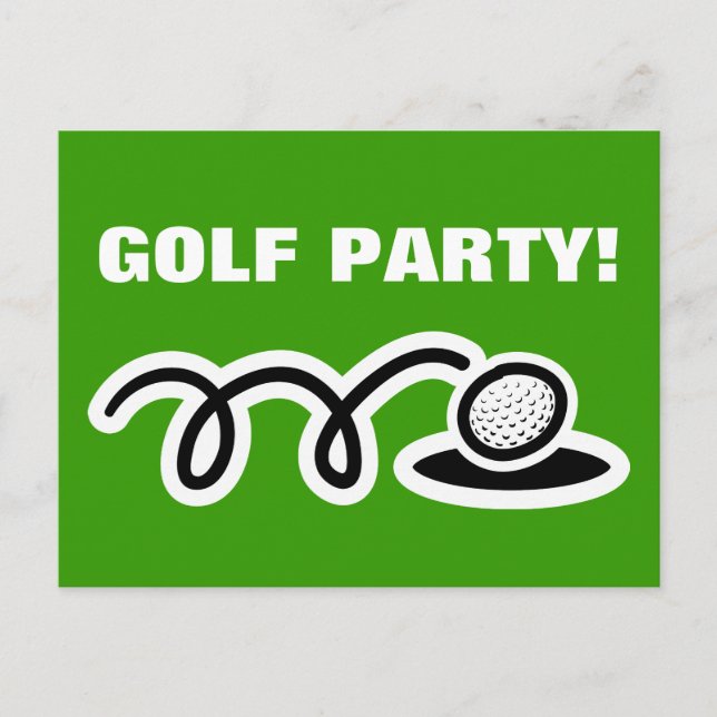 Golf postcards for party invitations and meetings (Front)