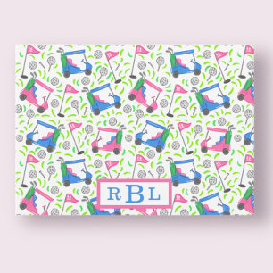Golf Preppy Three Letter Monogram Card