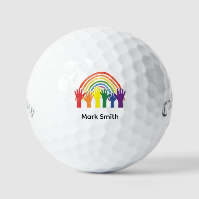 Golf Pride Month Golf Rainbow Celebration Balls (Front)